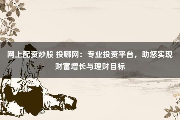 网上配资炒股 投哪网：专业投资平台，助您实现财富增长与理财目标