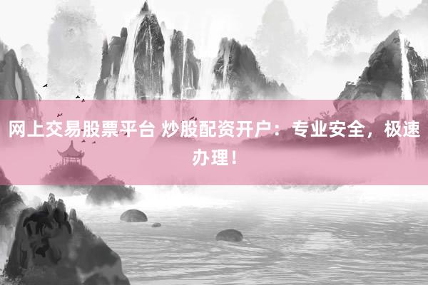 网上交易股票平台 炒股配资开户：专业安全，极速办理！