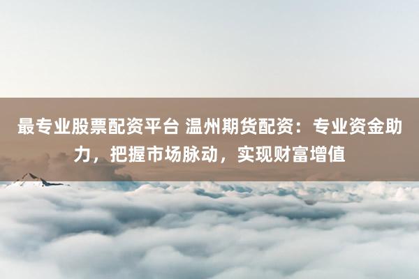 最专业股票配资平台 温州期货配资：专业资金助力，把握市场脉动，实现财富增值